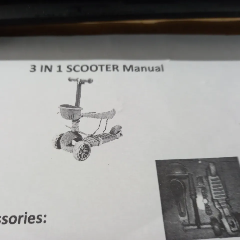 BLUE 3-IN-1 SCOOTER