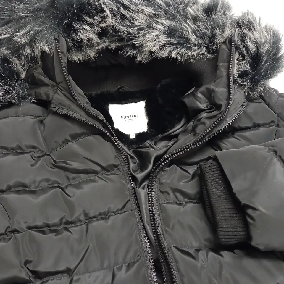 FIRETRAP WOMENS BLACK PADDED COAT - UK 10