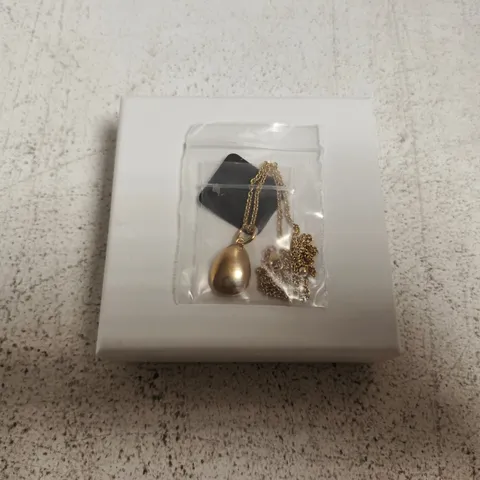 ROCOGNISED SMOOTH PEBBLE POPON & CABLE CHAIN, GOLD