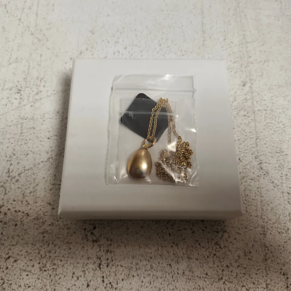 ROCOGNISED SMOOTH PEBBLE POPON & CABLE CHAIN, GOLD