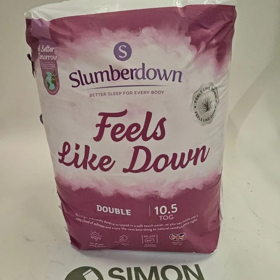 SLUMBER DOWN FEELS LIKE DOWN DOUBLE DUVET - 10.5 TOG