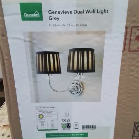 BOXED GENEVIEVE DUAL WALL LIGHT GREY