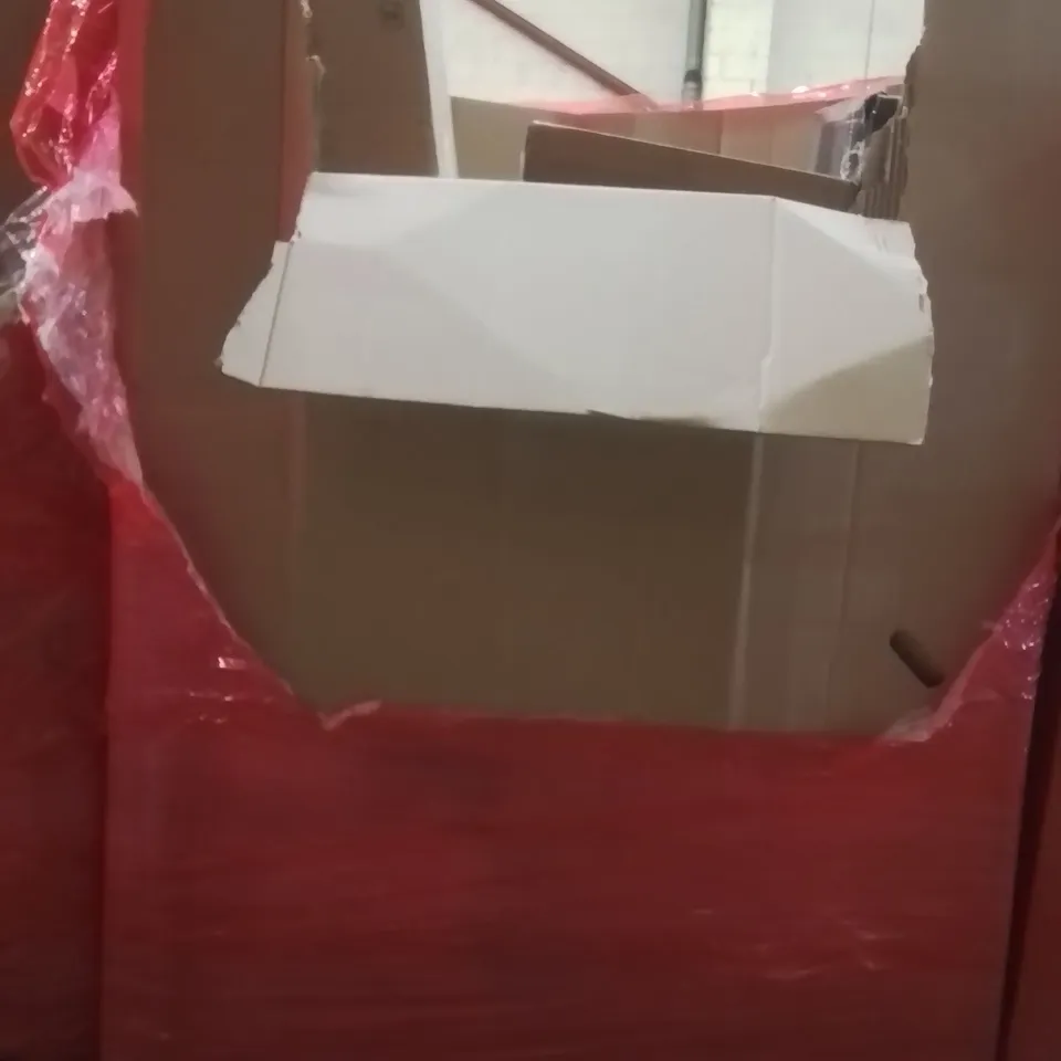 PALLET OF ASSORTED HOUSEHOLD GOODS AND PRODUCTS TO INCLUDE;CEILING FAN WITH LIGHT,TOILET LID,KIDS TRICYCLE, SHOWER KIT,FAN
