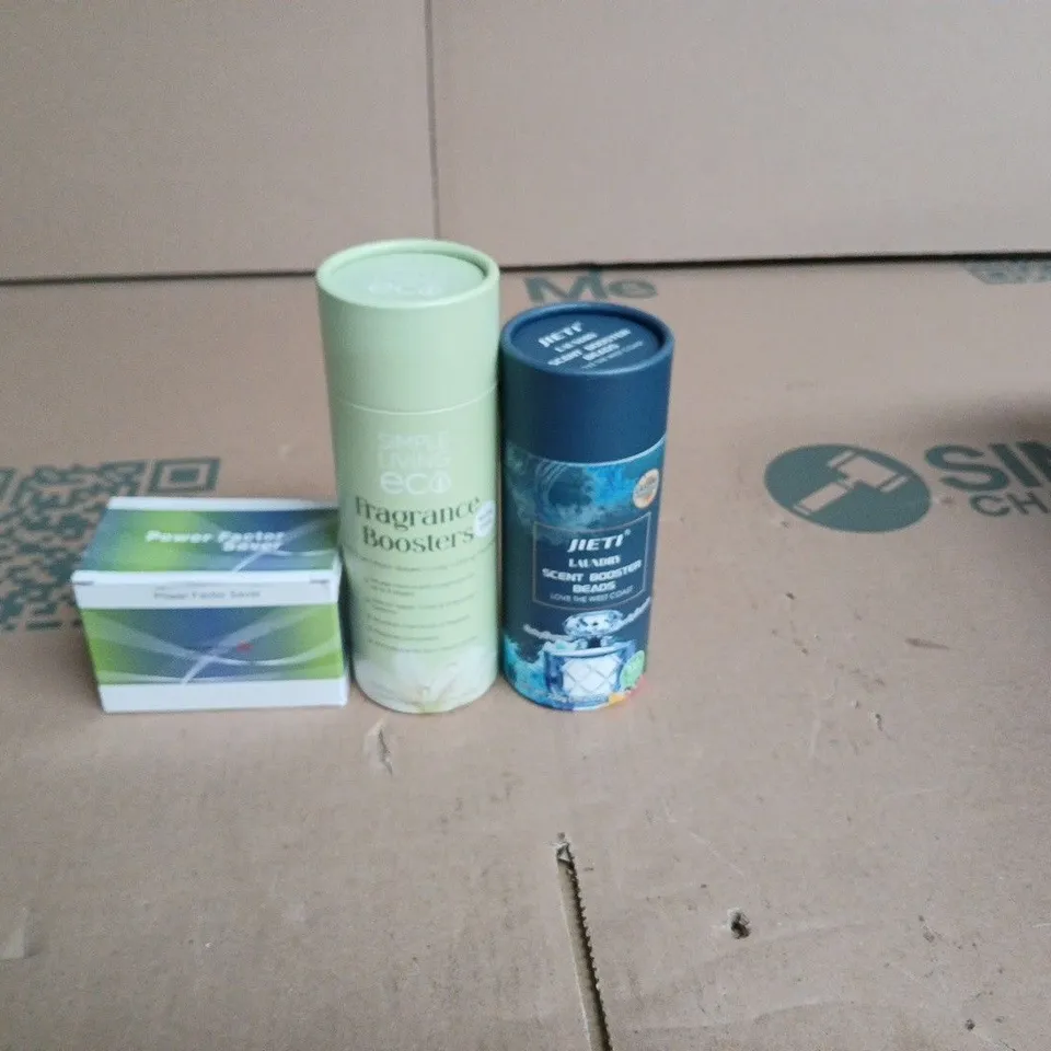 APPROXIMATELY 15 ASSORTED HOUSEHOLD PRODUCTS TO INCLUDE FRAGRANCE BOOSTERS POWER FACTOR SAVER AND LAUNDRY SCENT BOOSTER BEADS
