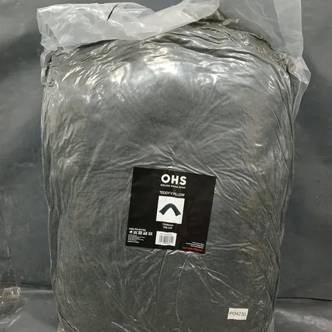 OHS TEDDY V PILLOW IN CHARCOAL 