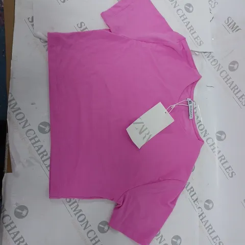 ZARA PINK CROP TOP SIZE L