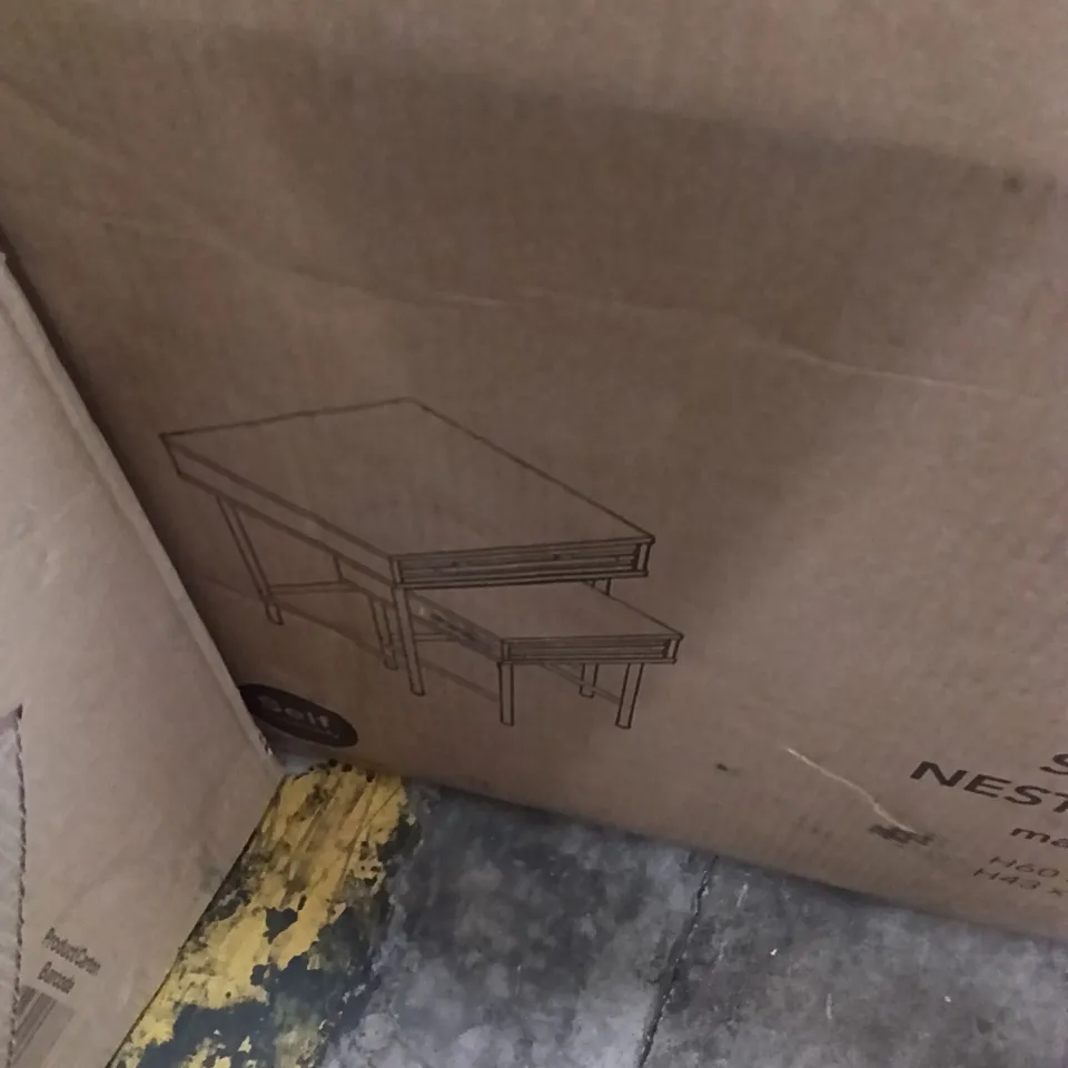 BOXED NEST OF SIDE TABLES MANGO WOOD EFFECT (1 BOX)