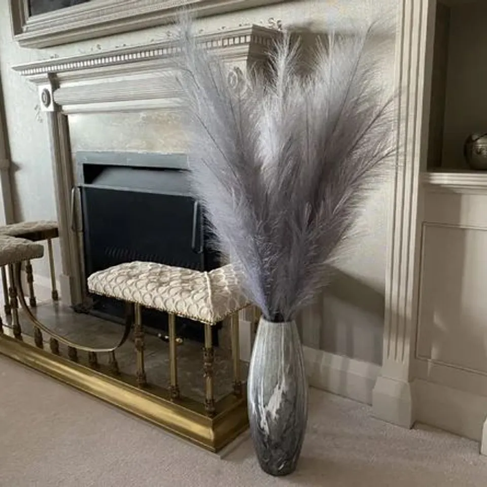 BOXED FABRIC PAMPAS GRASS ARRANGEMENT