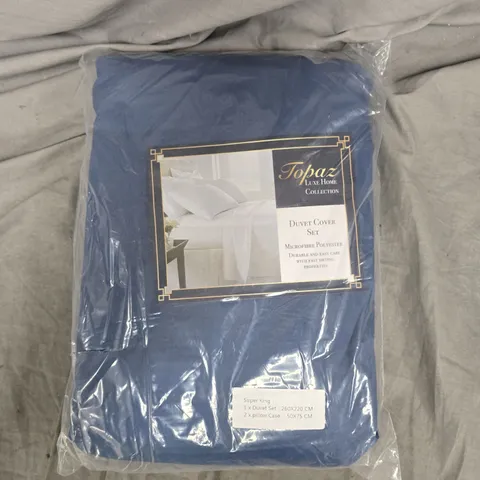 TOPAZ LUXE HOME COLLECTION DUVET COVER SET - SUPER KING 