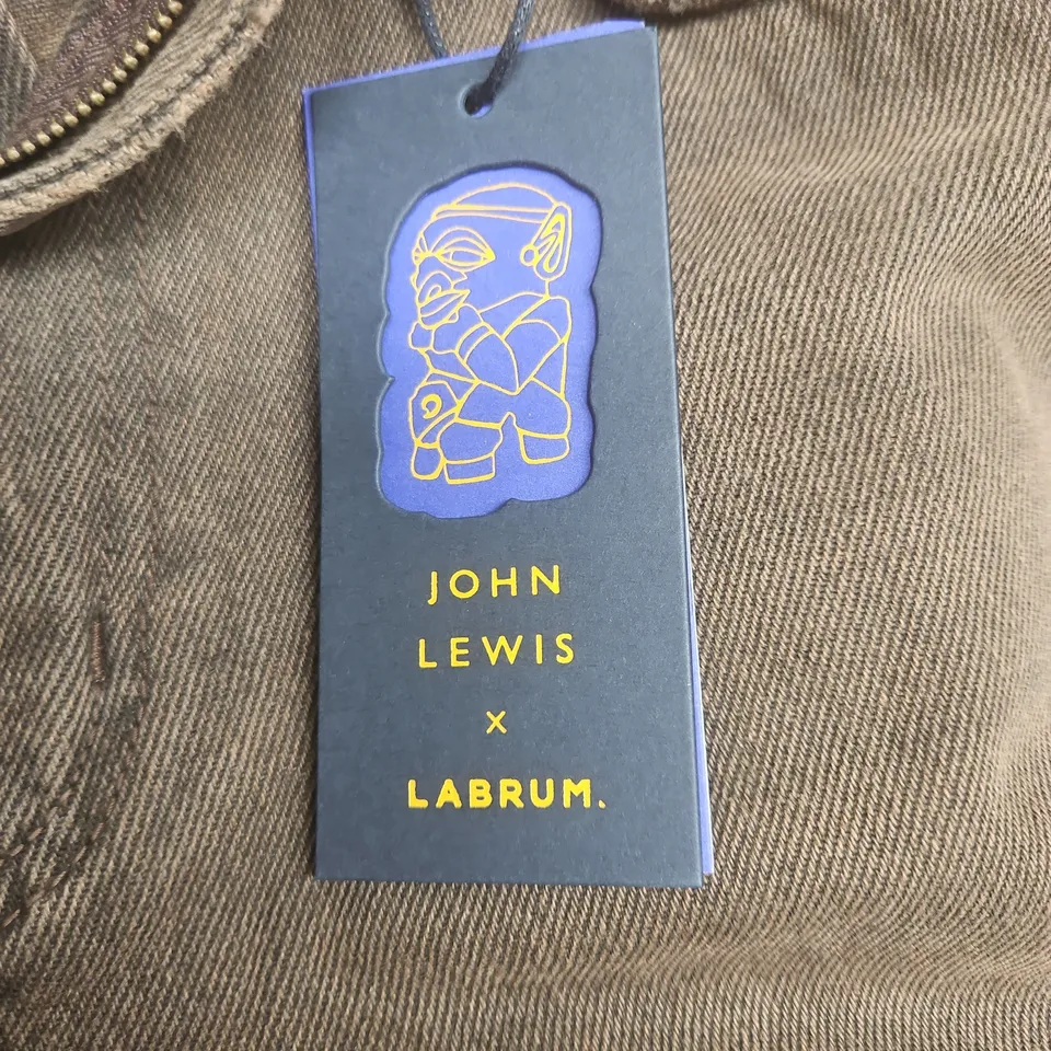 JOHN LEWIS X LABRUM BROWN DENIM JEANS, MEN'S 34 REGULAR
