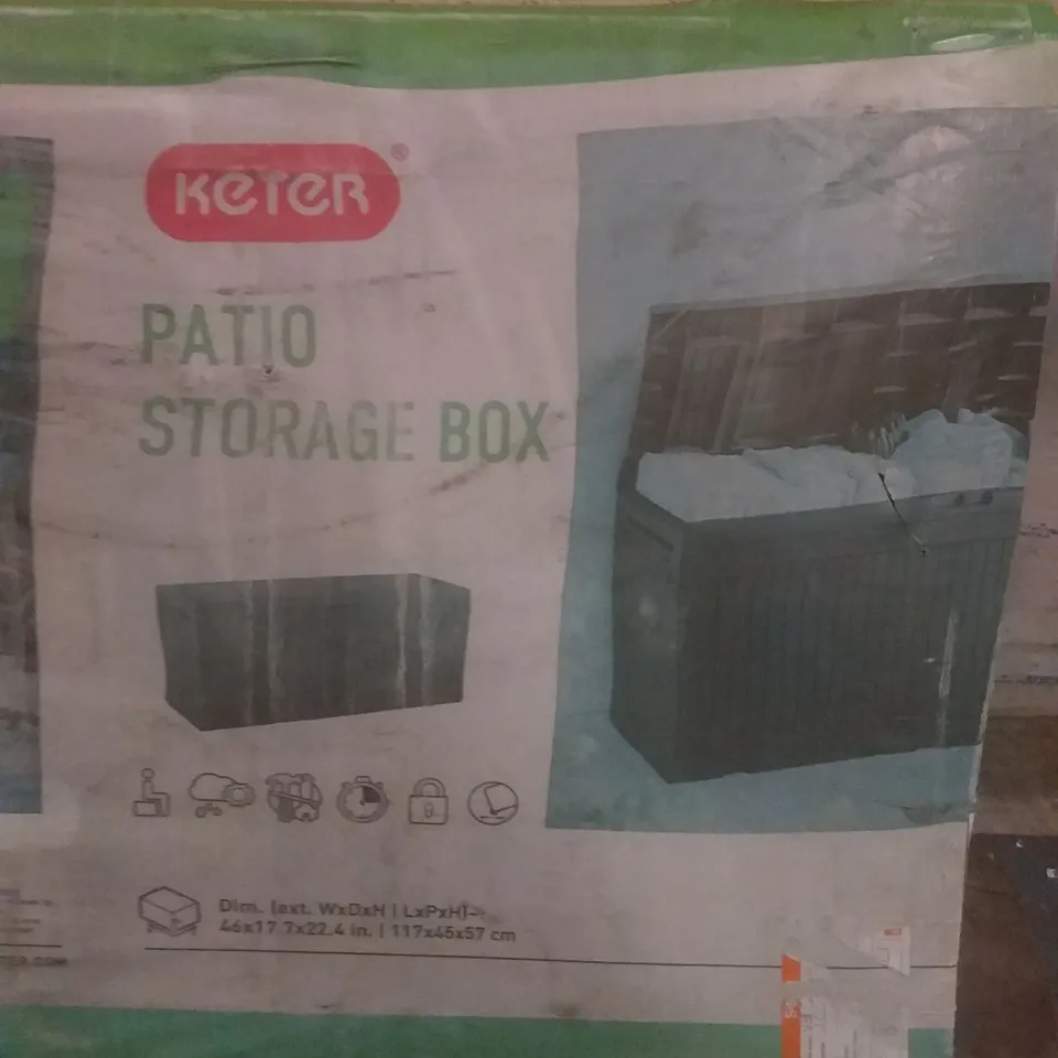 Keter 270L patio storage box 117x45x57cm