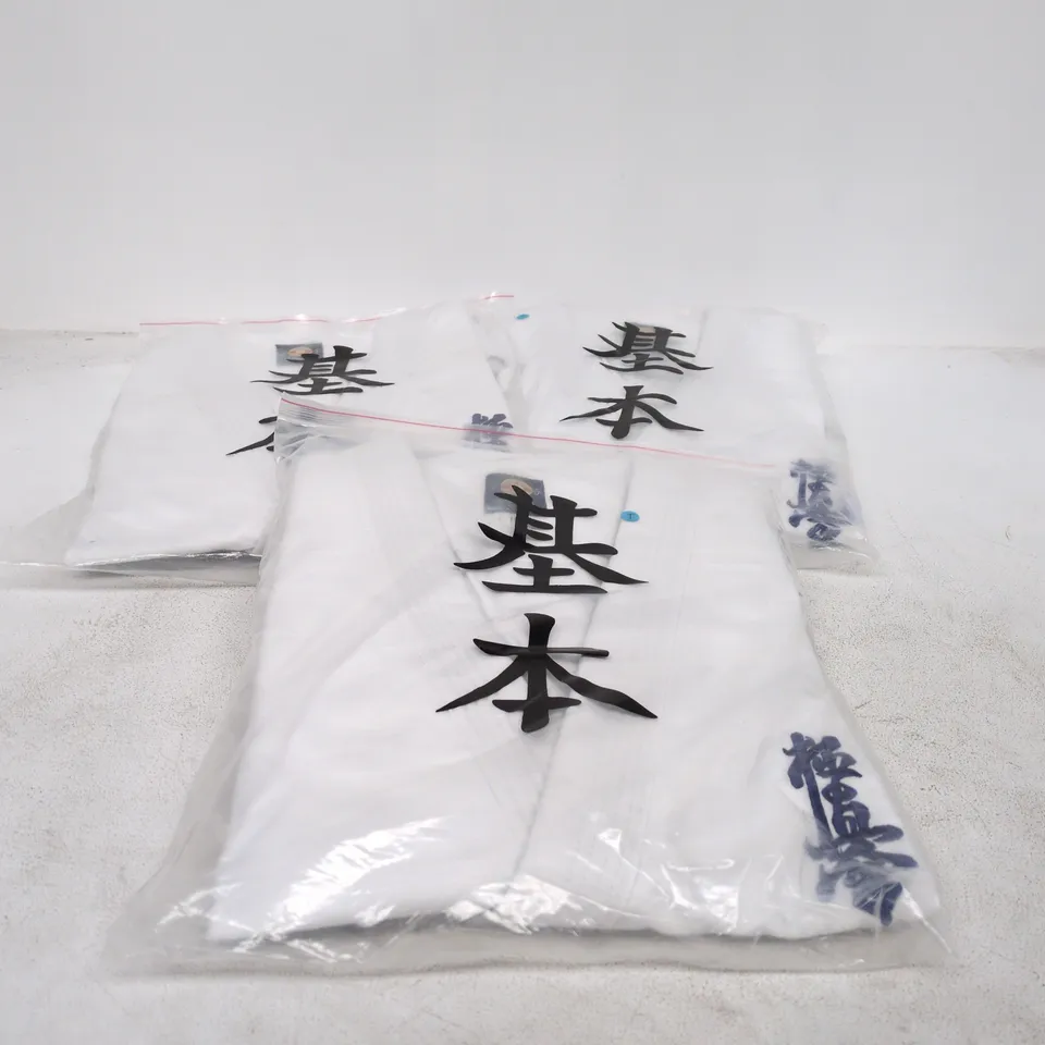 SET OF 3 KIHON SUPPLIES MARIAL ARTS GI SIZE 6/190
