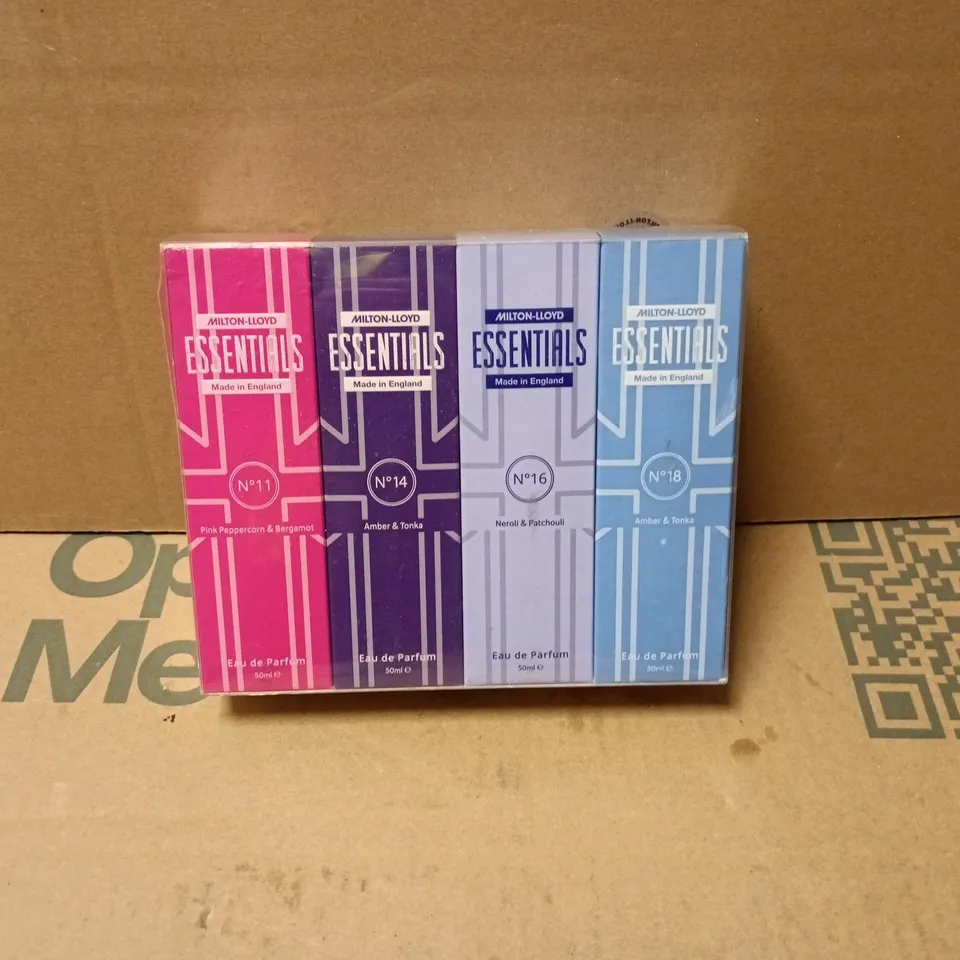 SEALED MILTON LLOYD ESSENTIALS SET OF 4 50ML EAU DE PARFUMS