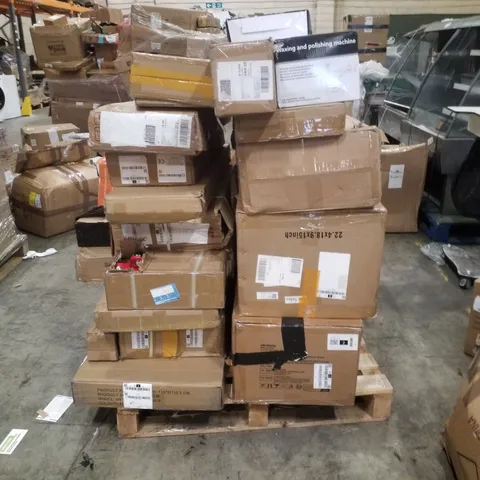PALLET OF ELECTRICAL ITEMS AND HOUSEHOLD GOODS TO INCLUDE;LEAF BLOWER,WAXING AND POLISHING MACHINE,HAIR DRYER