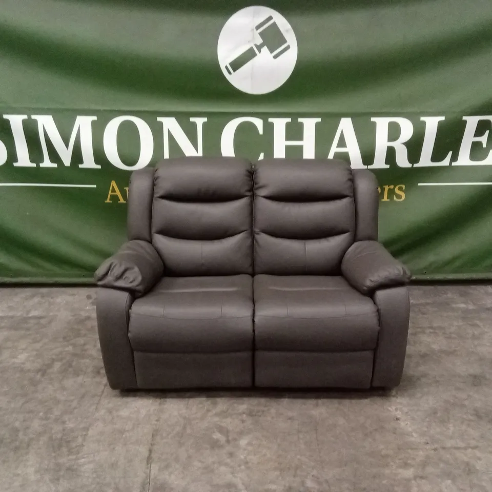 ROTHBURY LUXURY FAUX LEATHER HIGH BACK 2 SEATER MANUAL RECLINER SOFA RRP £629