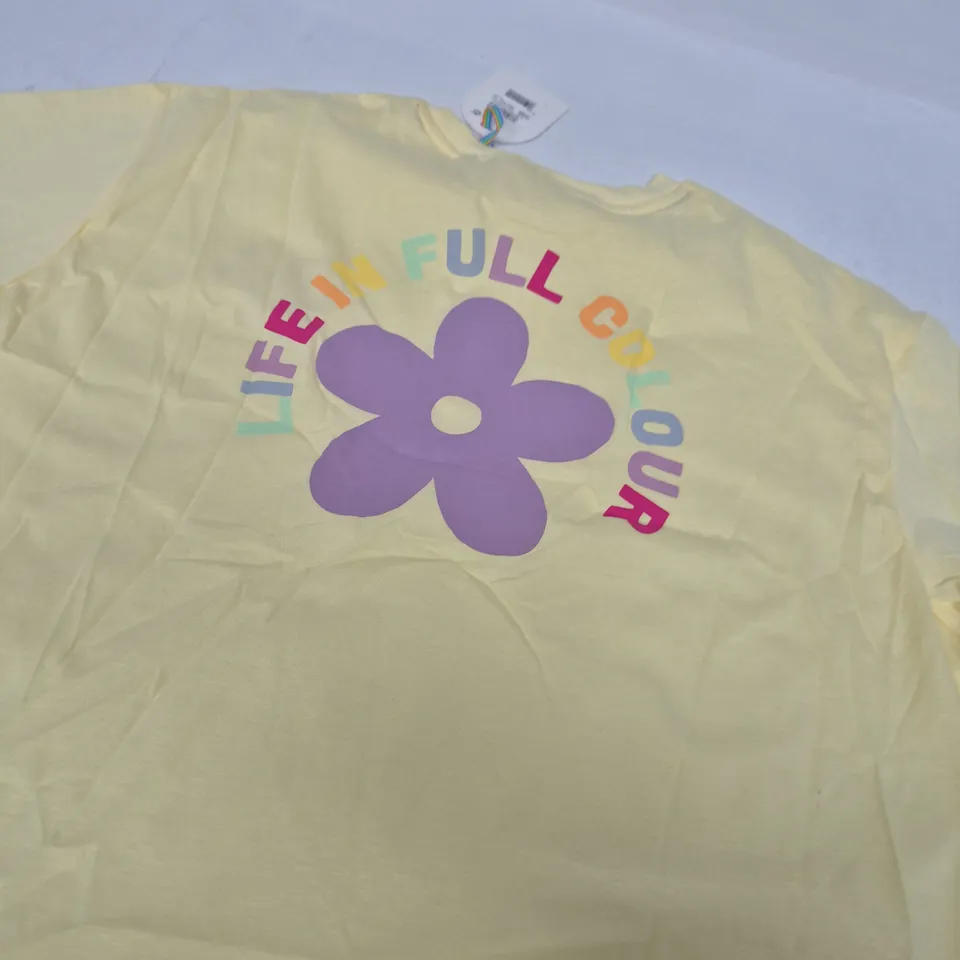 Little Bird by Jools Oliver Yellow T-shirt – Size M (EU 40/42) Life in Full Colour print