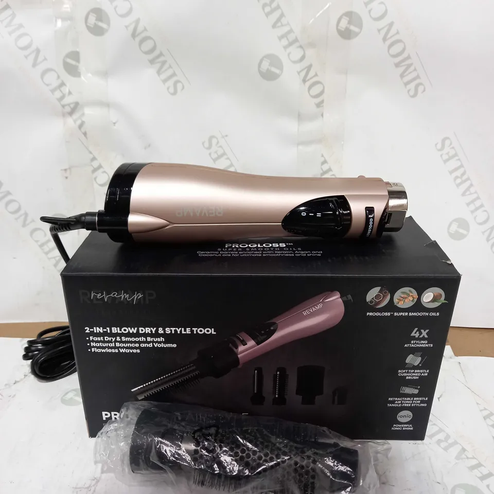 BOXED REVAMP PROGLOSS AIRSTYLE 2-IN-1 BLOW DRY AND STYLE TOOL 