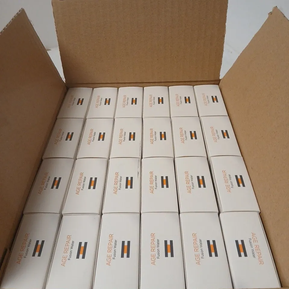 BOX OF APPROXIMATELY 24 X ISDIN FOTOULTRA AGE REPAIR FUSION WATER – FACIAL SKINCARE, BOXED