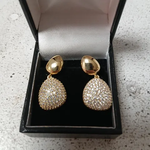 DIAMONIQUE 2CT TW EDIT PAVE DROP EARRINGS