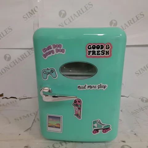 BOXED SO CHILL MINI FRIDGE IN TEAL