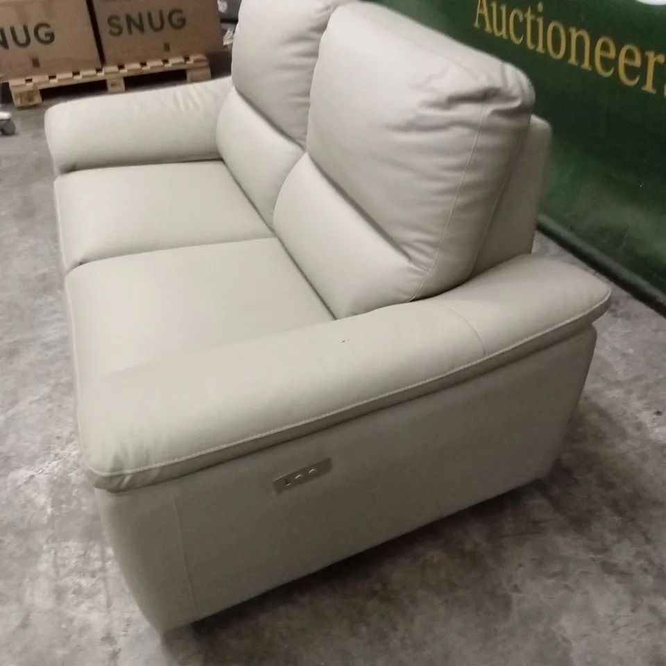 PAVILION 2 SEATER LEATHER/FAUX LEATHER POWER RECLINER SOFA RRP £949