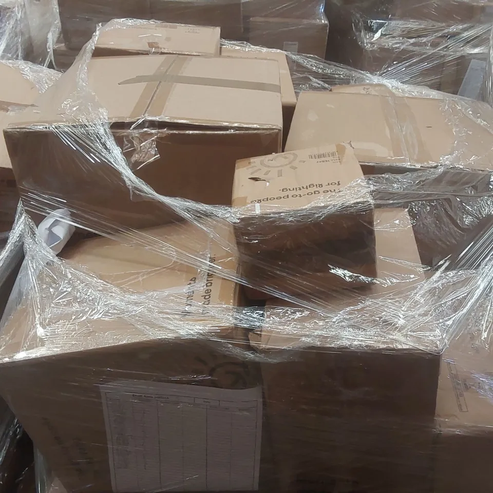 PALLET CONTAINING A VERY LARGE QUANTITY OF ASSORTED DESIGNER LIGHTING PRODUCTS