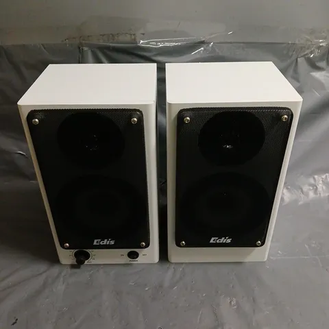 EDIS DESKTOP SPEAKER PAIR IN WHITE