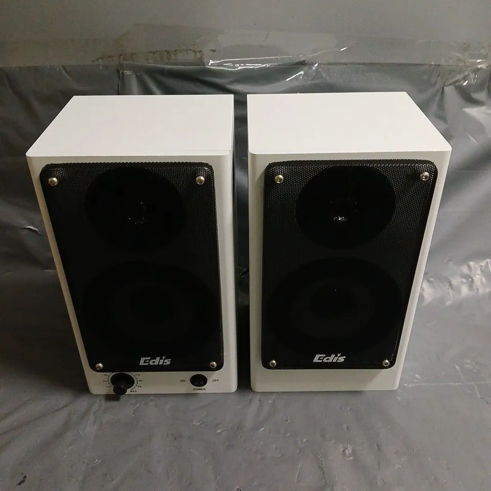 EDIS DESKTOP SPEAKER PAIR IN WHITE 