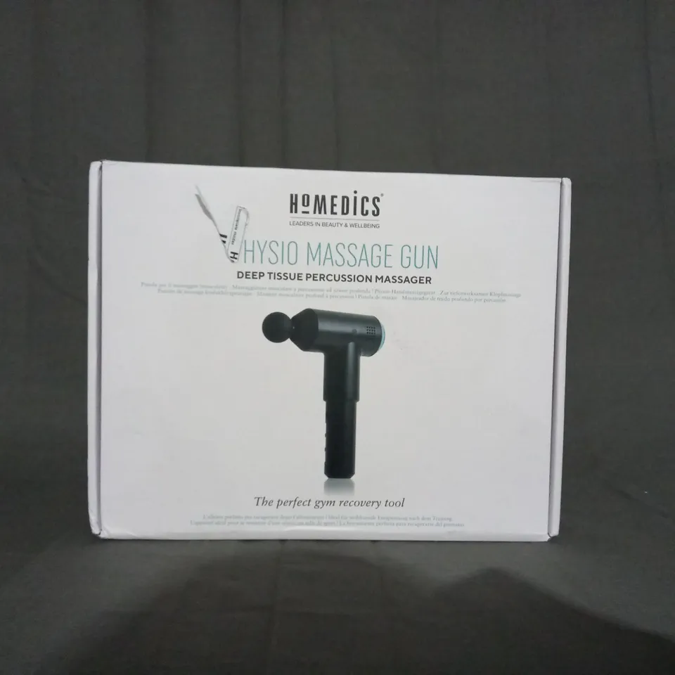 BOXED HOMEDICS PHYSIO MASSAGE GUN DEEP TISSUE MASSAGER