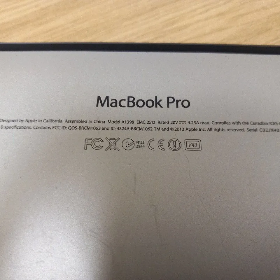 APPLE MACBOOK PRO (A1398 MID 2014)