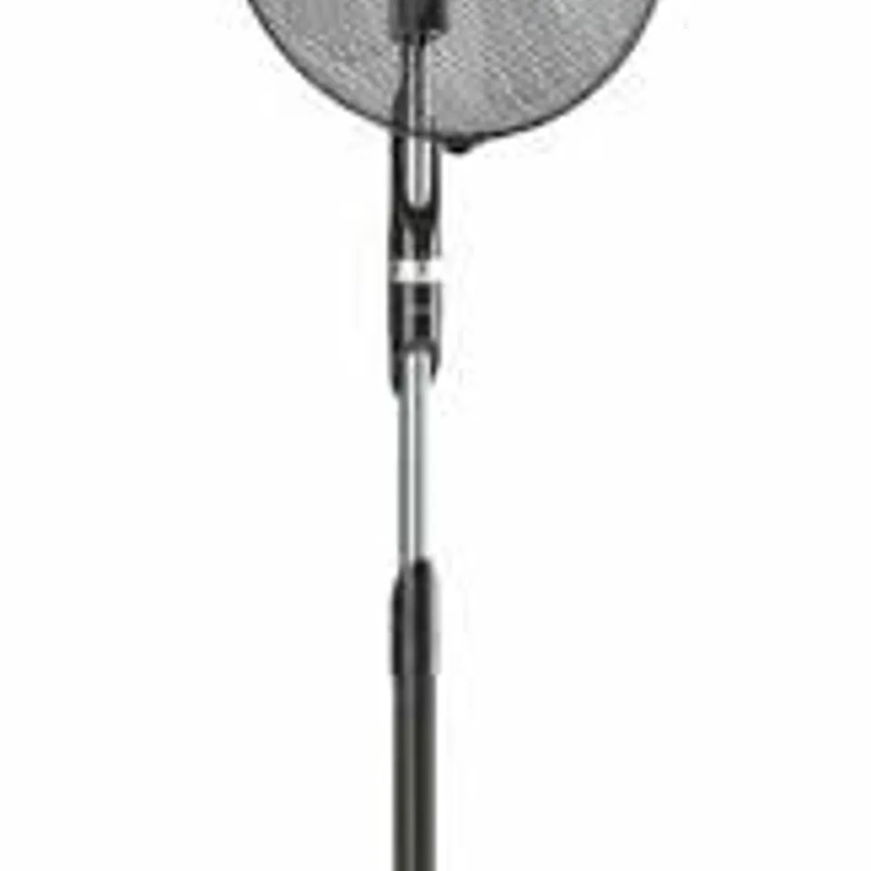 BOXED KLARSTEIN 10032344 16" 55W 3-SPEED PORTABLE PEDESTAL ELECTRIC FAN WITH TIMER AND REMOTE - GREY