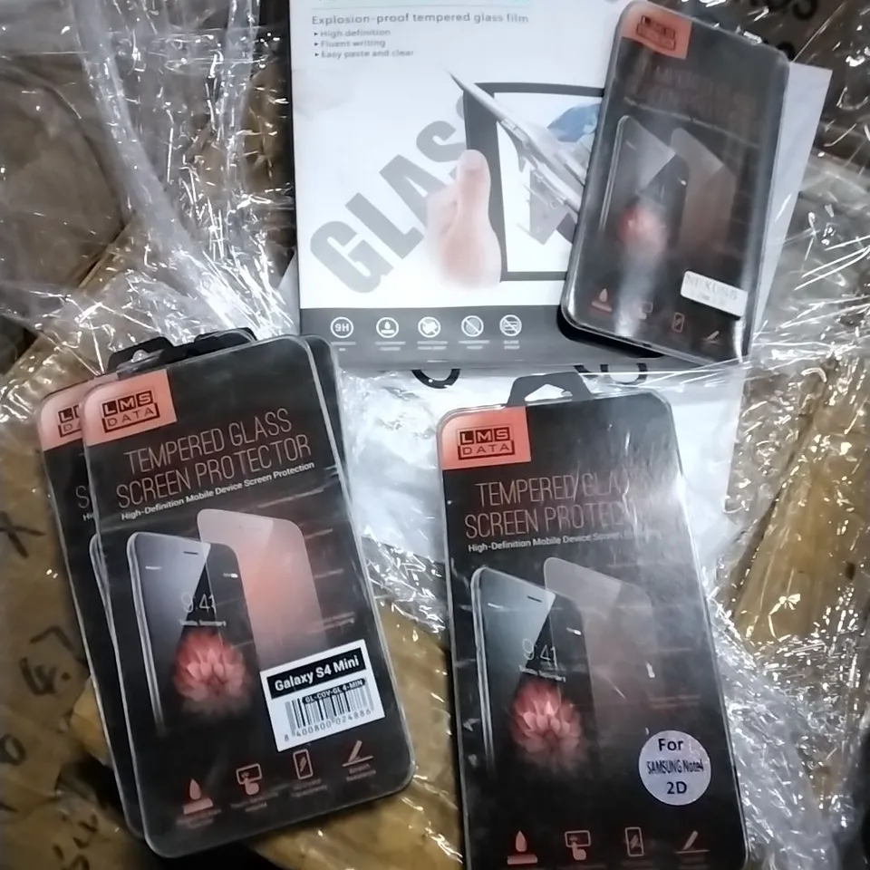 PALLET OF VARIOUS TEMPERED GLASS SCREEN PROTECTORS 