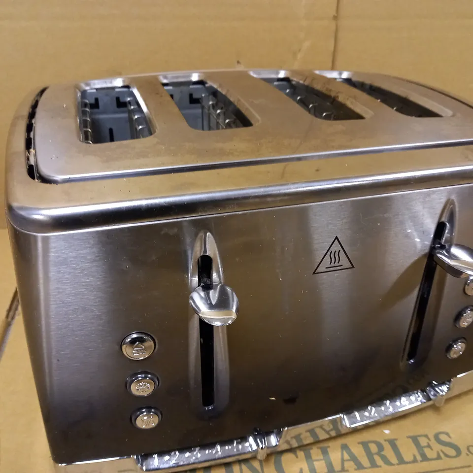 RUSSELL HOBBS 25141 STAINLESS STEEL FOUR SLICE TOASTER