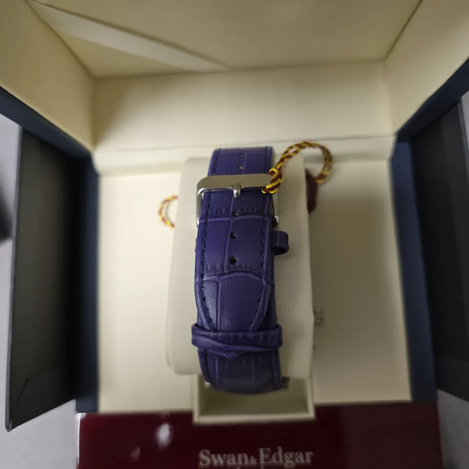 SWAN & EDGAR LONDON WRISTWATCH – BLUE STRAP, AUTOMATIC, BOXED
