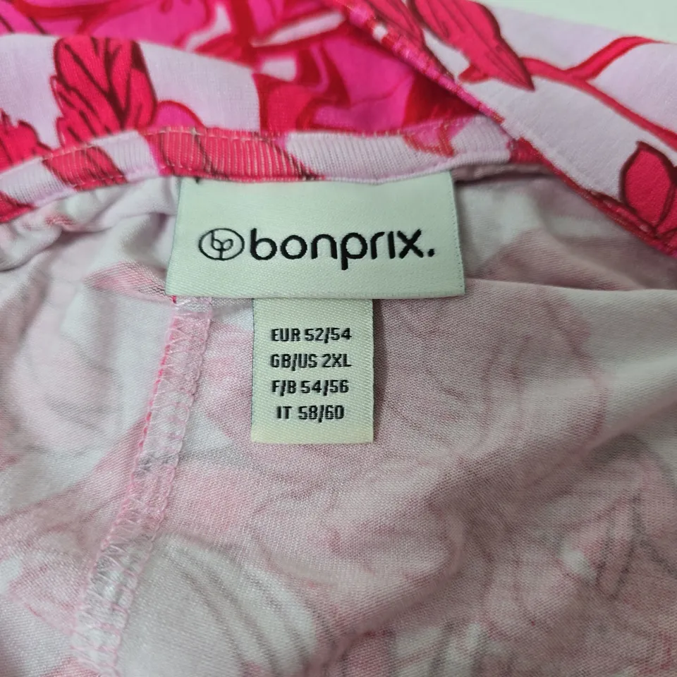 BONPRIX WOMEN'S PINK FLORAL JUMPSUIT - UK 2XL (EU 52/54)