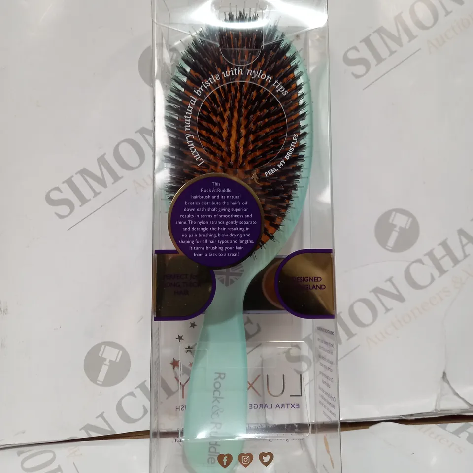 ROCK & RUDDLE LUXURY ICE BLUE HAIRBRUSH LUXURY SIZE