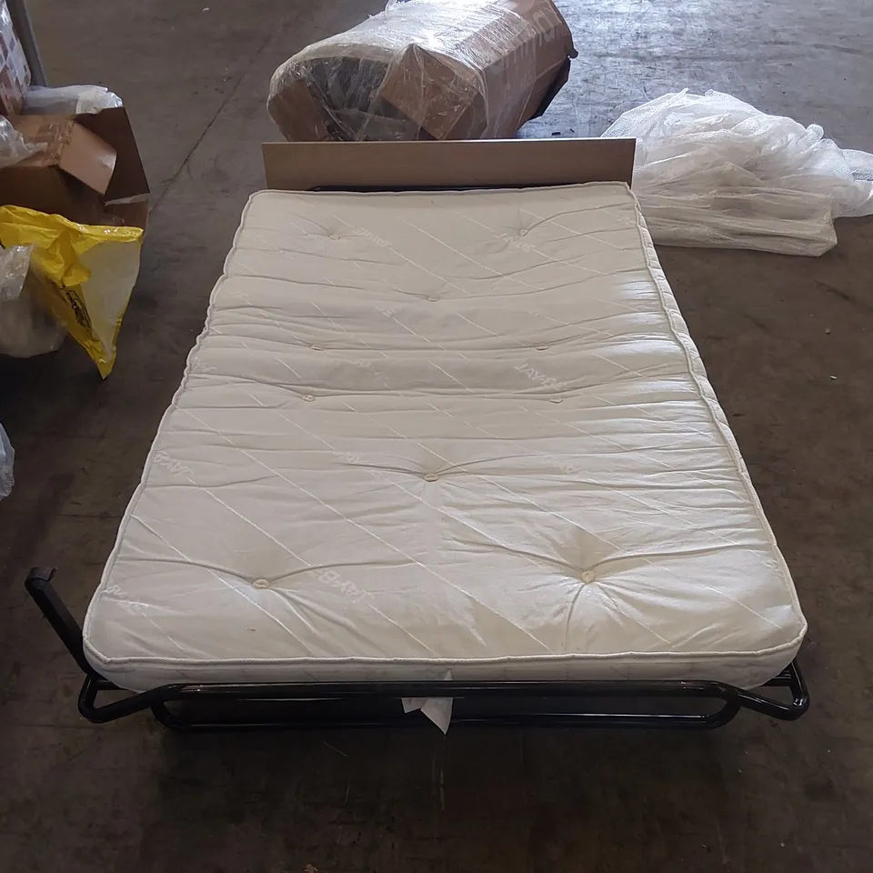 FOLDING JAY-BE 120CM SMALL DOUBLE METAL BED WITH MATTRESS 