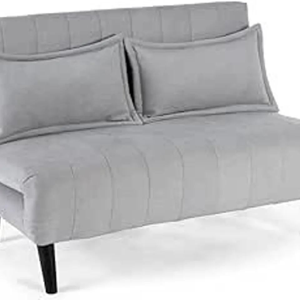 BOXED 2-SEATER HARPER FABRIC UPHOLSTERED FOLDING SOFA BED (1 BOX)