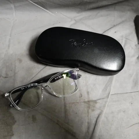 RAY-BAN PRESCRIPTION EYEGLASSES – CLEAR FRAME WITH BLACK CASE