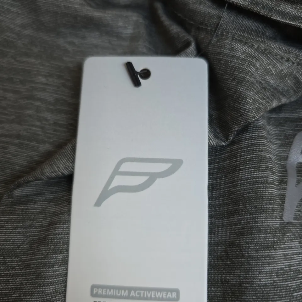 Frequency UK Premium Activewear T‑Shirt – Grey Heather, Men’s Size M