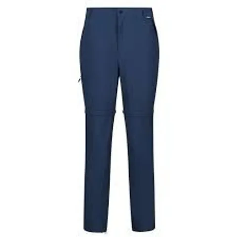 BRAND NEW REGATTA TRAVEL LIGHT ZIP OFF TROUSERS IN MOONLIT DENIM - UK 33"