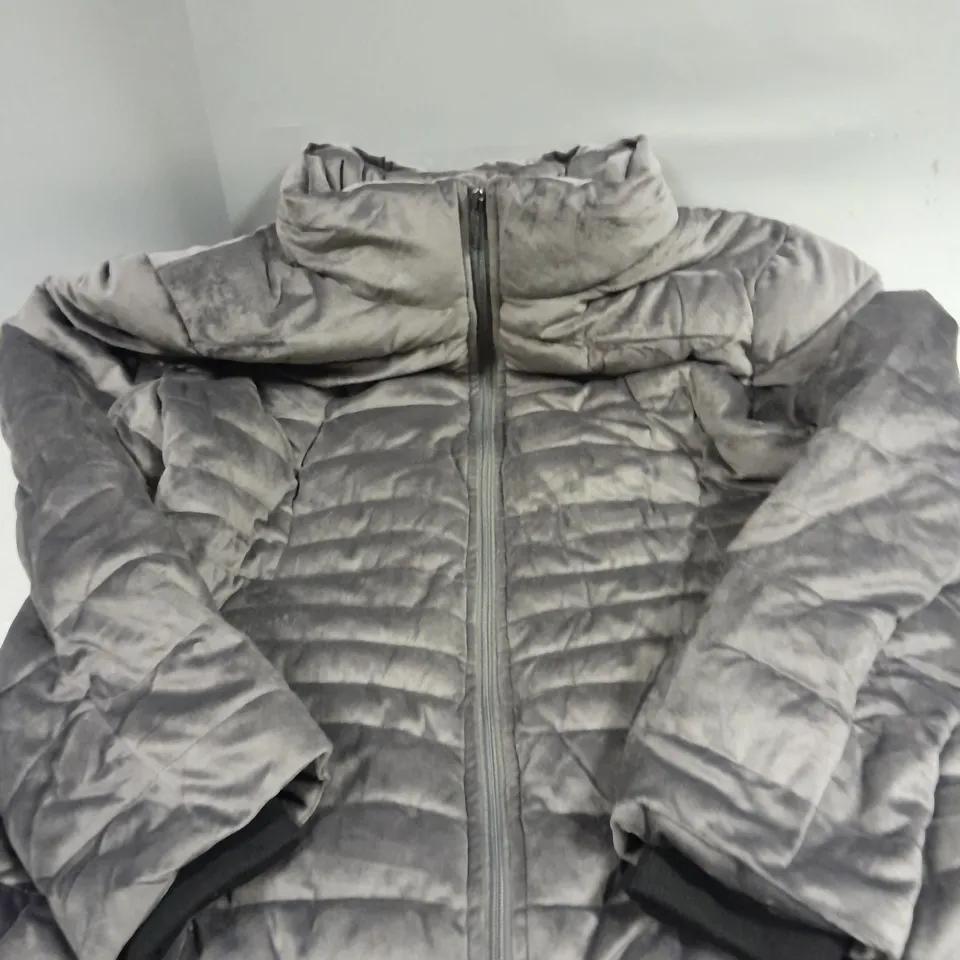 CENTIGRADE VELVET PUFFER JACKET- CHARCOAL 2XL