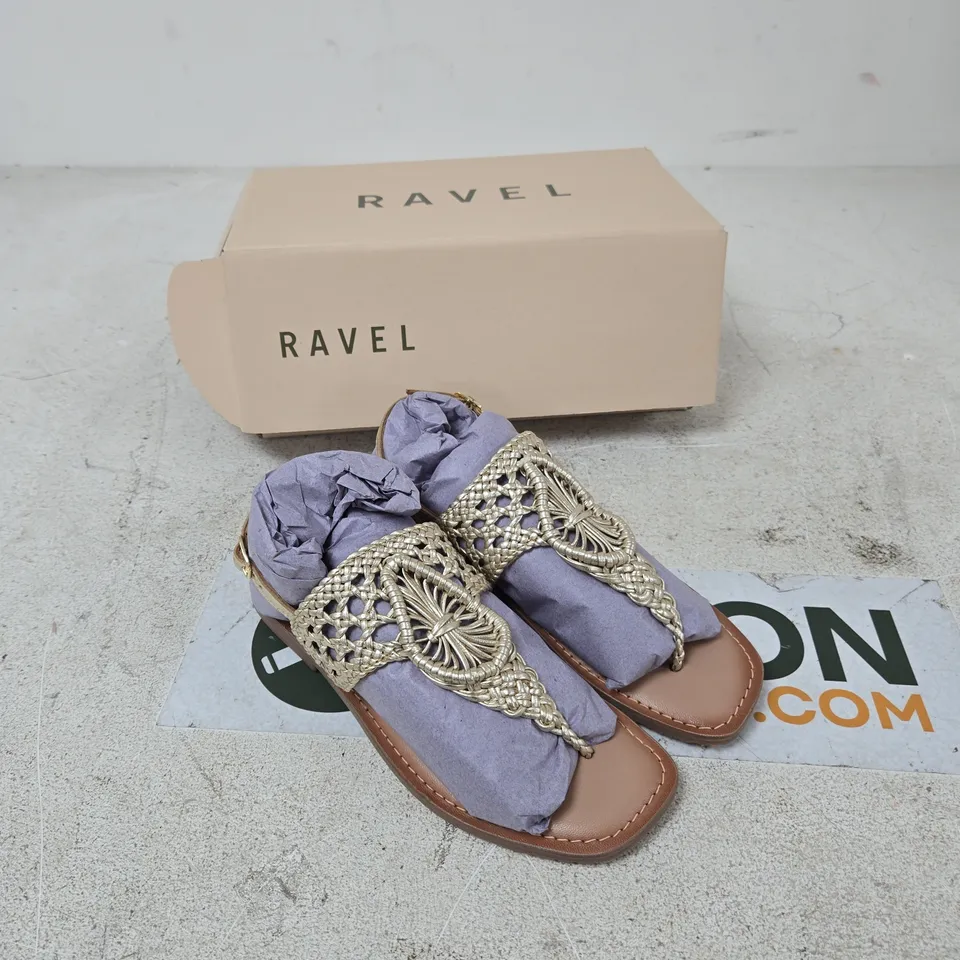 RAVEL ROXBY SANDALS – GOLD LEATHER, UK 3 (EU 36) – WOMEN'S FOOTWEAR