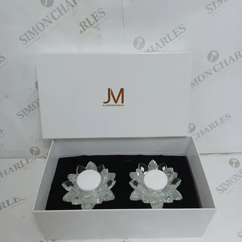JULIEN MACDONALD SET OF 2 LOTUS FLOWER TEALIGHT 