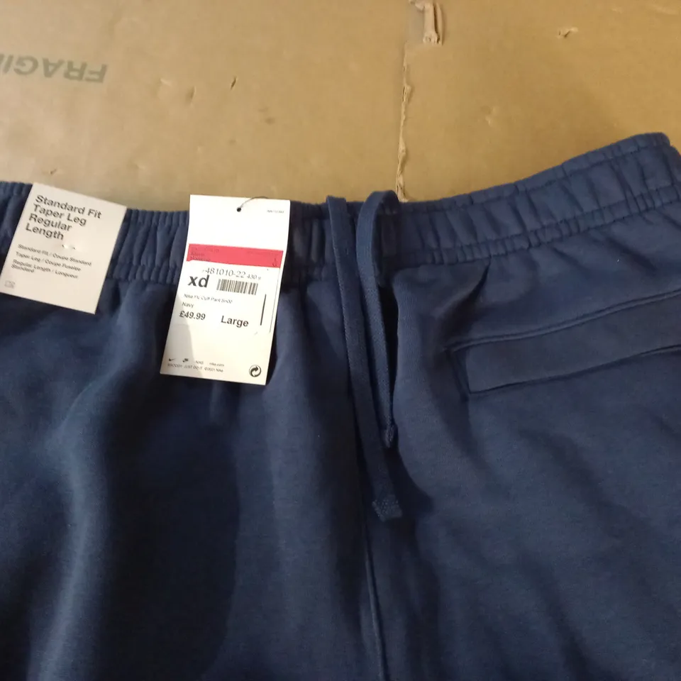 NIKE FLEECE CUFFED PANT SIN BLUE - LARGE 