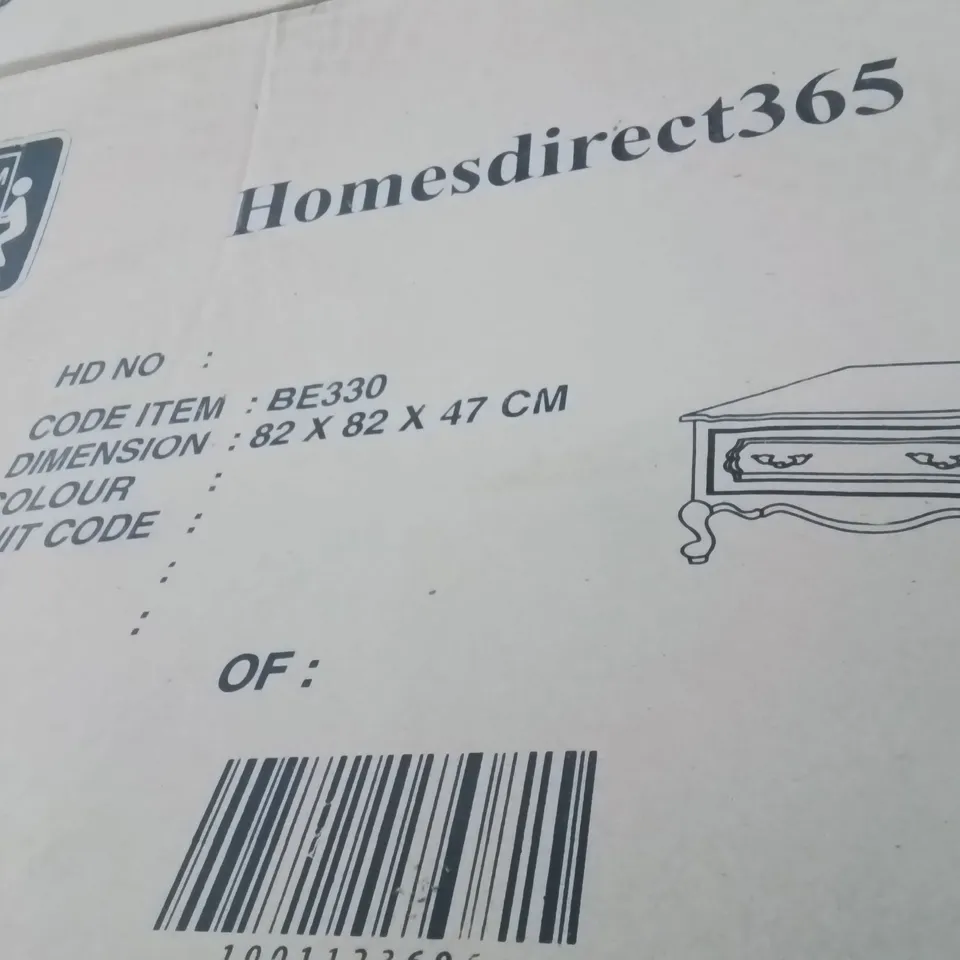 BRAND NEW BOXED HOMESDIRECT365 ANTIQUE FRENCH STYLE WHITE 1 DRAWER COFFEE TABLE