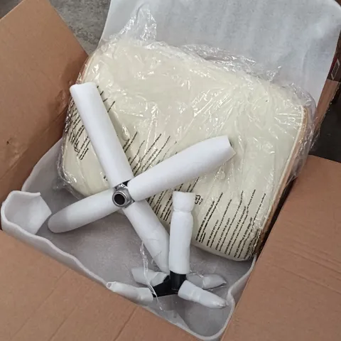 BOXED ACCENT CHAIR - WHITE (1 BOX)