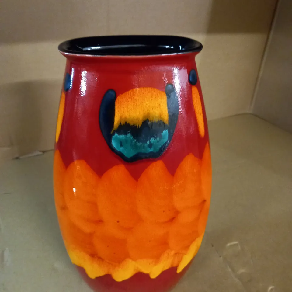 PAINTED VASE - 37CM TALL
