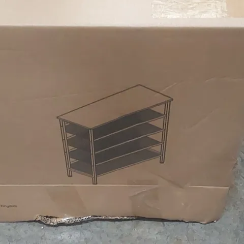 BOXED LIVING AND HOME 15 PAIR SHOE RACK IN VINTAGE 