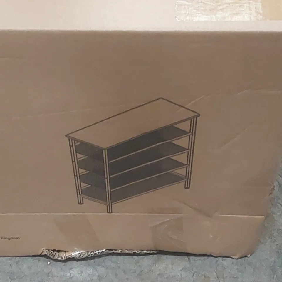 BOXED LIVING AND HOME 15 PAIR SHOE RACK IN VINTAGE 